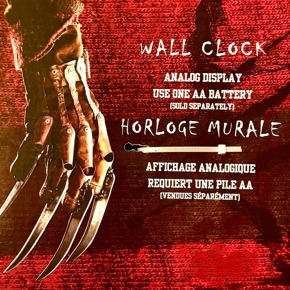 NIB “A Nightmare on Elm Street” Analog Wall Clock by Accutime - Picture 6 of 6